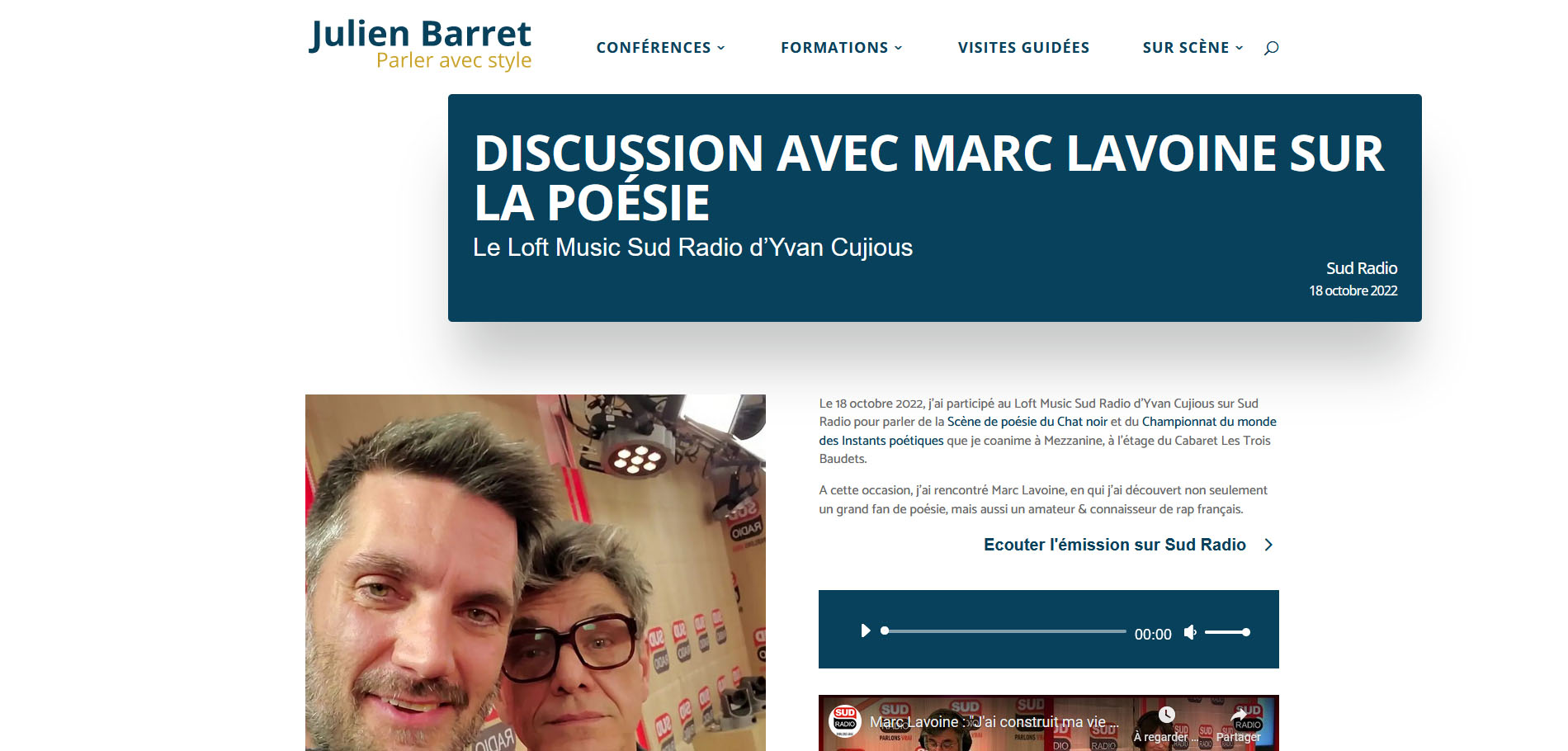 Page presse-Site-internet-Julien Barret-écrivain-linguiste-Julien Barbat-communication digitale