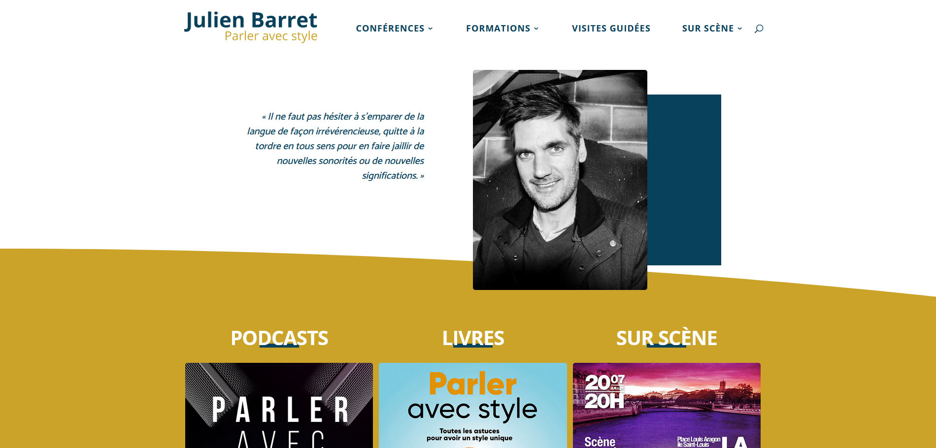 Site-internet-Julien Barret-écrivain-linguiste-Julien Barbat-communication digitale