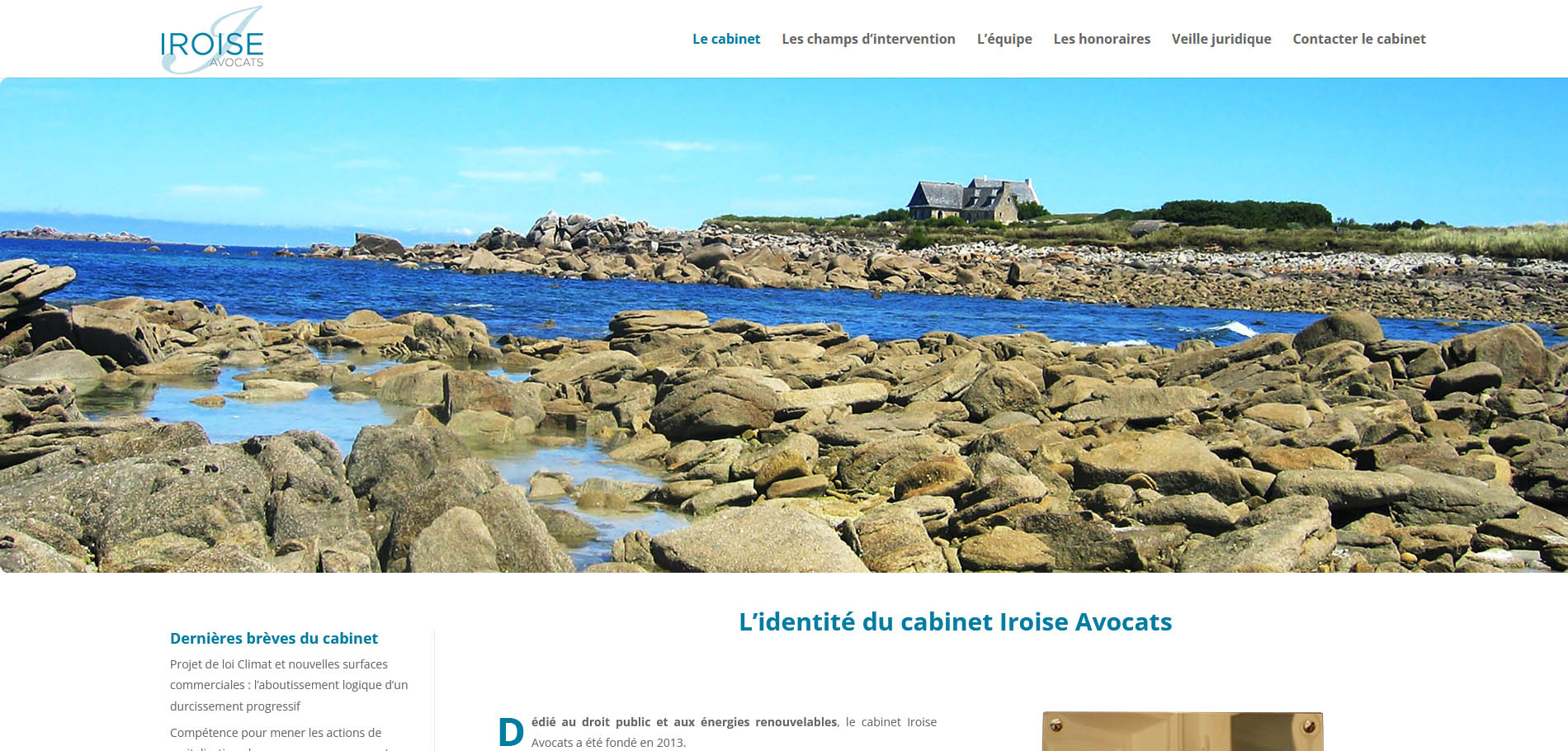 Site-internet-vitrine-Cabinet Iroise Avocats-Paris-Saint Malo-Julien Barbat